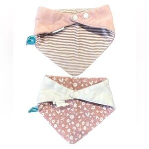 Baby Bibs Reversible Snap Closure Set of 2 NWOT